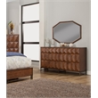 Origins by Alpine Trig Wood Mirror in Antique Brown