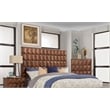 Origins by Alpine Trig Standard King Wood Headboard in Antique Brown