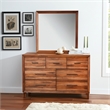 Origins by Alpine Trinidad Wood 7 Drawer Dresser in Toffee (Brown)