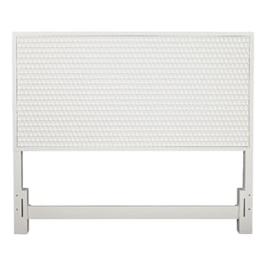 Origins by Alpine White Pearl California King Wood Headboard in White