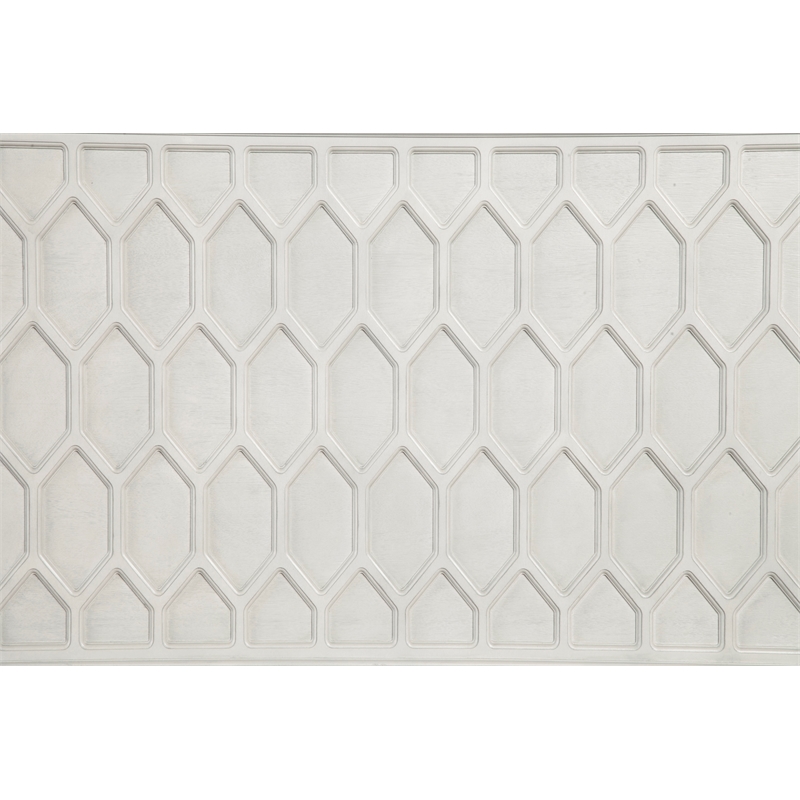 Origins by Alpine Denver Standard King Wood Panel Bed in Light Gray