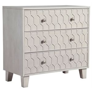 origins by alpine denver three drawer small wood chest in light gray