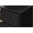 Origins by Alpine Black Pearl Five Drawer Wood Chest in Black