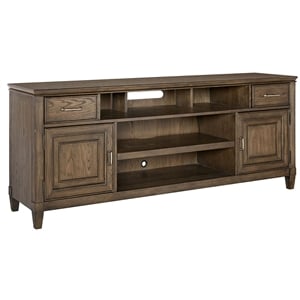 Origins by Alpine Newport 74&quot Wood TV Console in Planked Oak