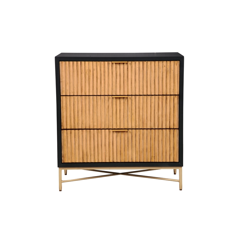 Origins by Alpine Larsen 3 Drawer Small Chest in Black