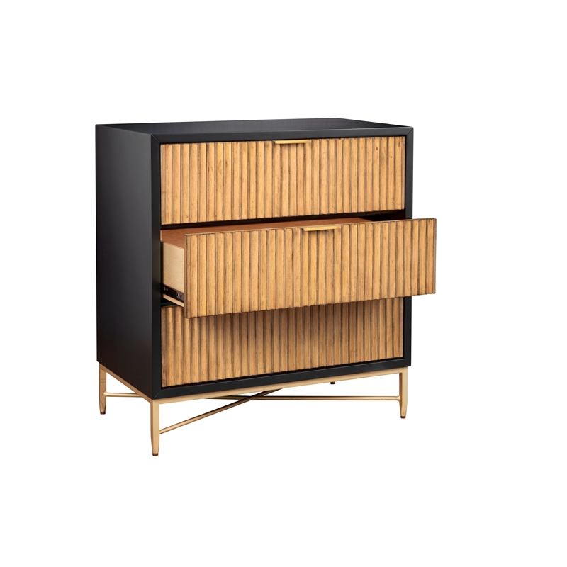 Origins by Alpine Larsen 3 Drawer Small Chest in Black