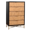 Origins by Alpine 5-Drawers Larsen Bedroom Chest in Black
