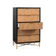 Origins by Alpine 5-Drawers Larsen Bedroom Chest in Black