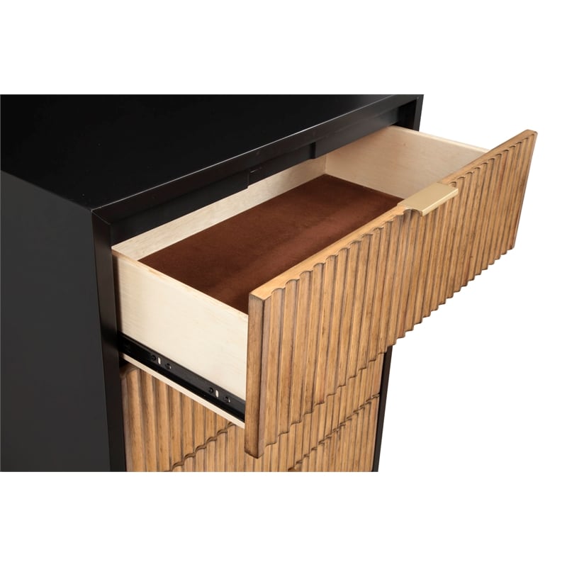 Origins by Alpine 5-Drawers Larsen Bedroom Chest in Black