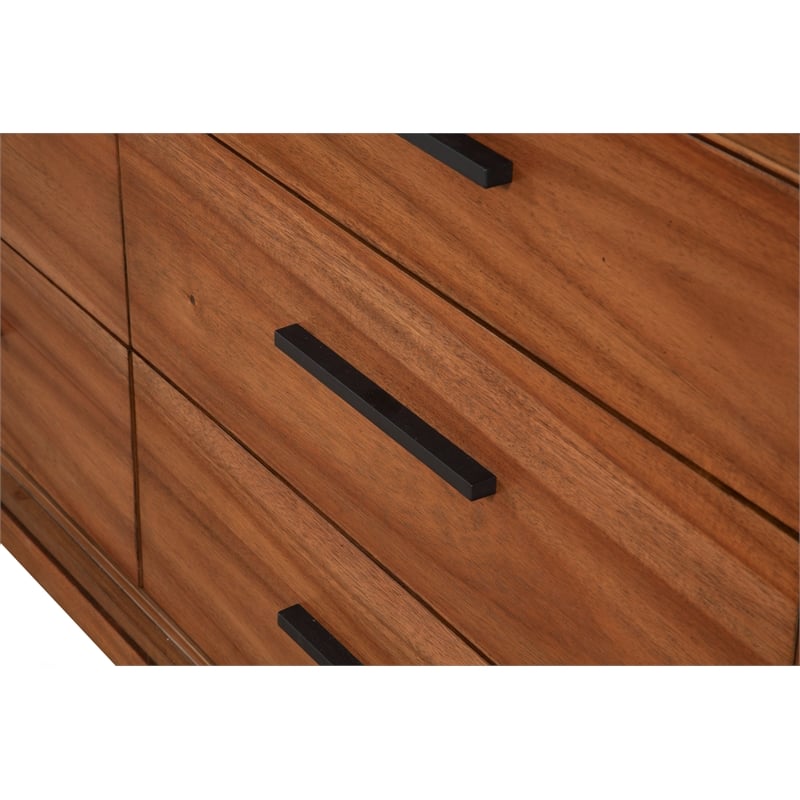 Origins by Alpine 6 Drawer Nova Dresser in Honey Maple (Brown)