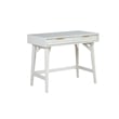 Origins by Alpine White Pearl Mini Wood Desk in White