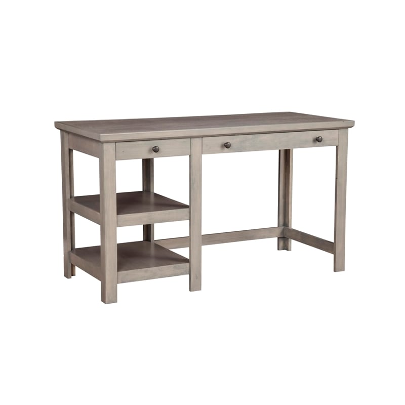 Origins by Alpine White Pearl Mini Wood Desk in White