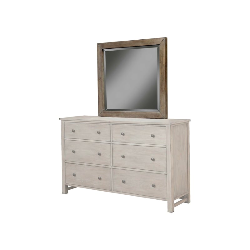 Origins by Alpine White Pearl Mini Wood Desk in White