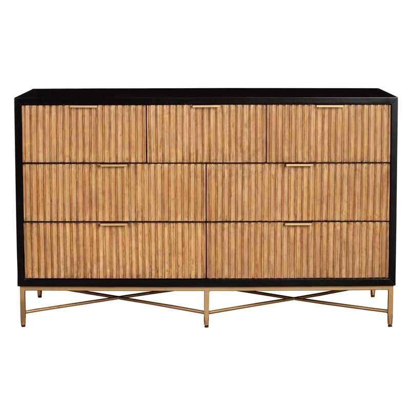 Origins by Alpine Larsen 7 Drawer Dresser in Black