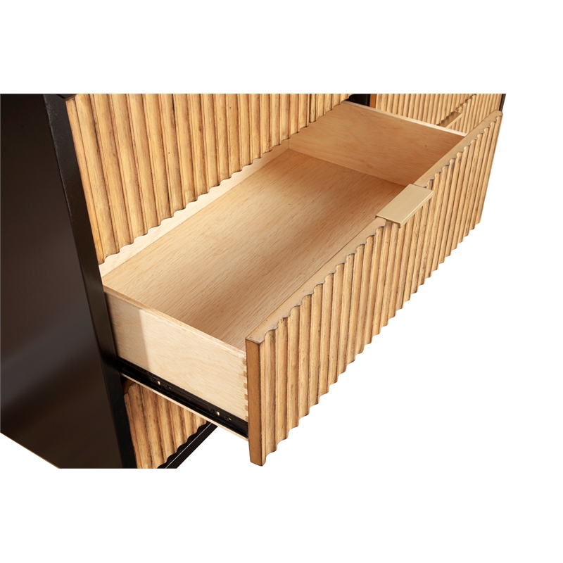 Origins by Alpine Larsen 7 Drawer Dresser in Black