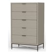 Origins by Alpine Milo 5 Drawer Chest in Taupe