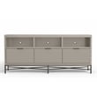Origins by Alpine Milo 3 Drawer TV Console in Taupe