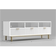 Origins by Alpine Casey 3 Drawer TV Console in White