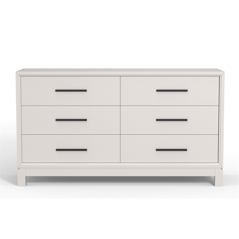 Origins by Alpine 6 Deawer Dresser in White