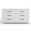 Origins by Alpine 6 Deawer Dresser in White
