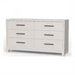 Origins by Alpine 6 Deawer Dresser in White