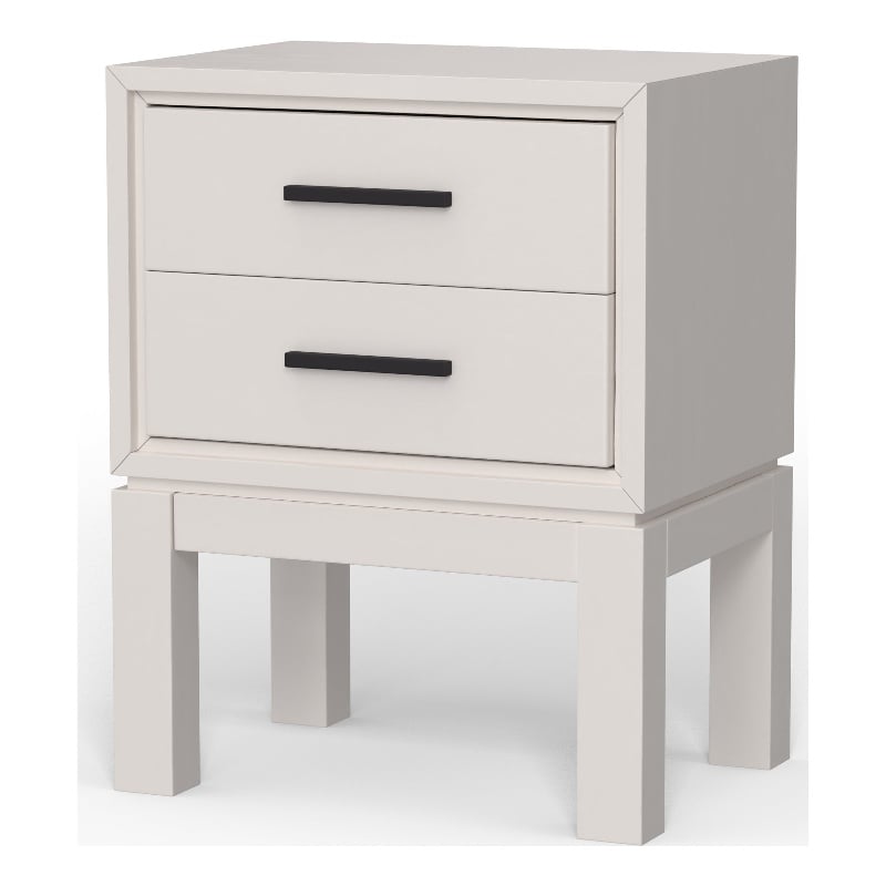 Origins by Alpine Nova 2 Drawer Nightstand in White