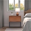 Origins by Alpine Levi Nightstand in Brown