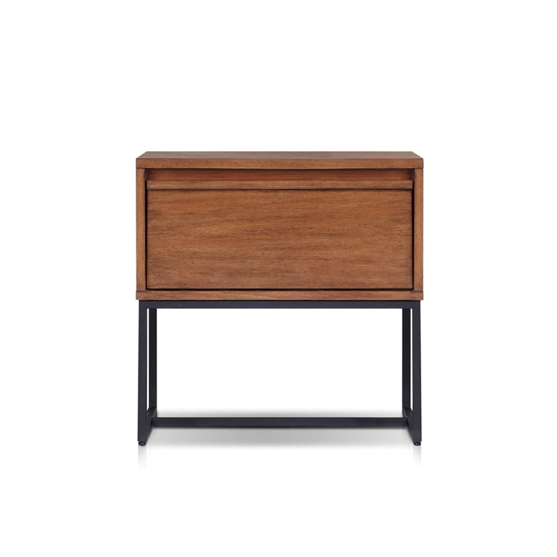 Origins by Alpine Levi Nightstand in Brown