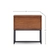 Origins by Alpine Levi Nightstand in Brown