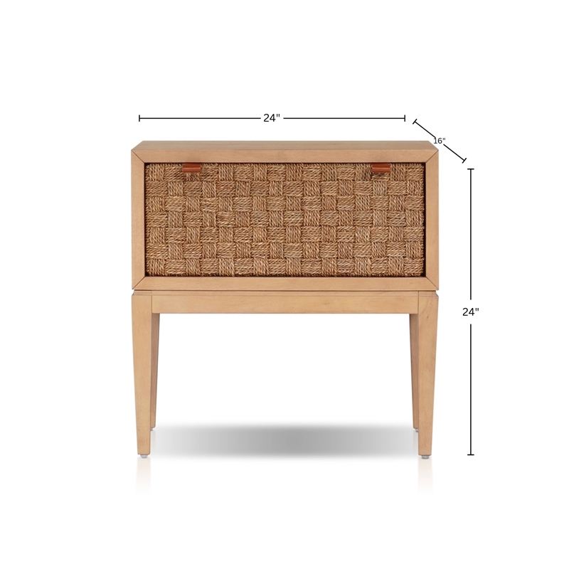 Roxanna Nightstand in Natural Brown