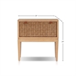 Roxanna Nightstand in Natural Brown