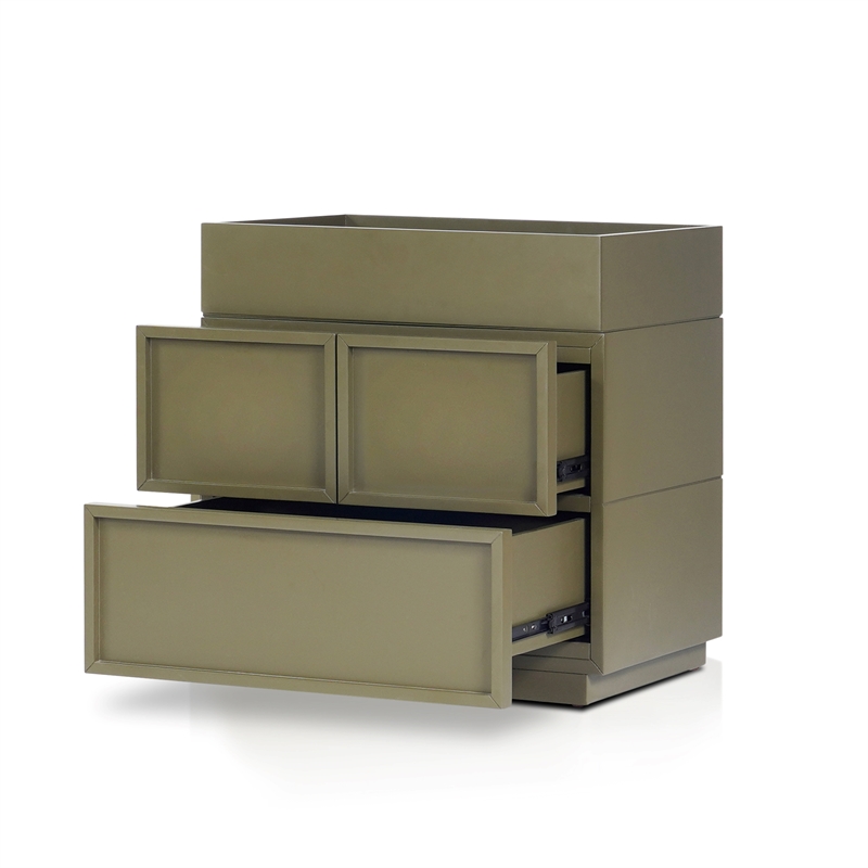 Luca Nightstand in Olive Green