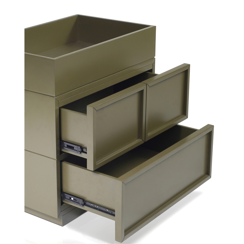 Luca Nightstand in Olive Green