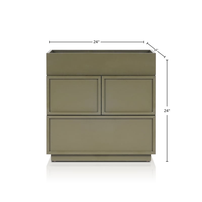 Luca Nightstand in Olive Green