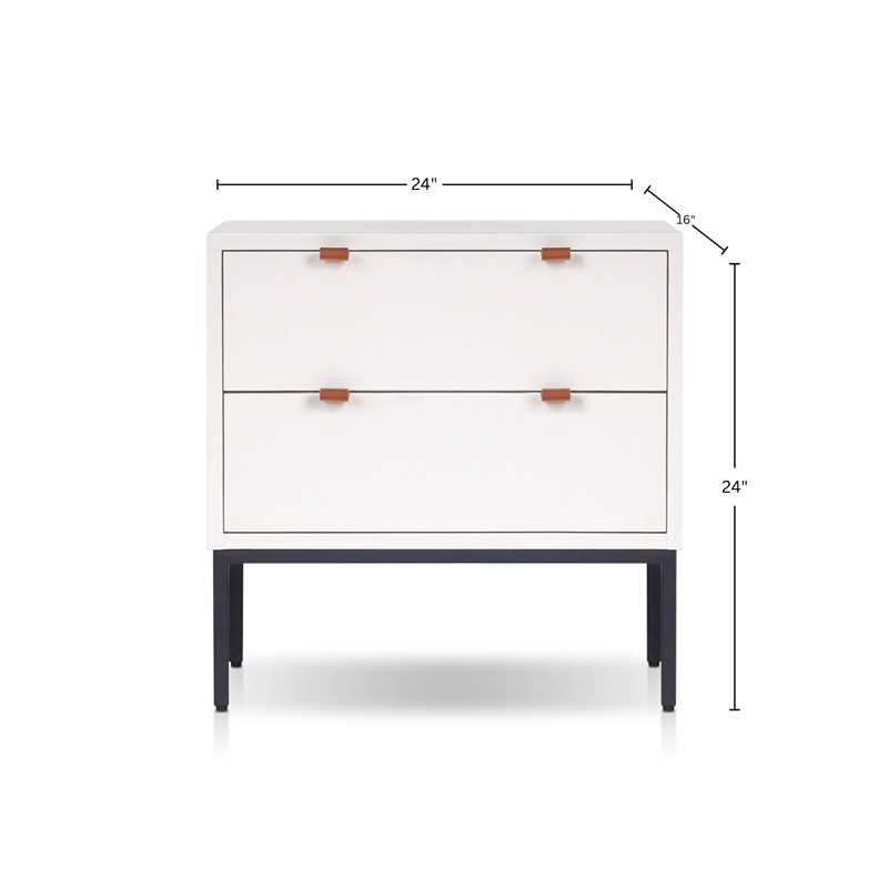 Origins by Alpine Wilma Nightstand in White