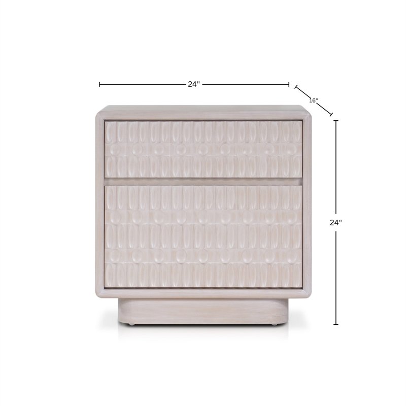 Danica Nightstand in White Wash