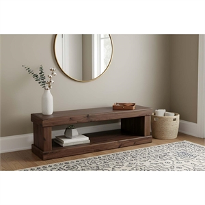 Sequoia 60 in. W Wood Entry Bench in Walnut