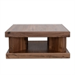 Sequoia 42 in. W Square Wood Coffee Table in Walnut