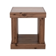 Sequoia 24.5 in. W Square End Table in Walnut