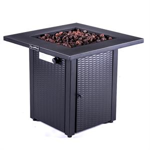 Origins by Alpine Azure 28&quot 2-in-1 Gas Fire Pit Table in Black