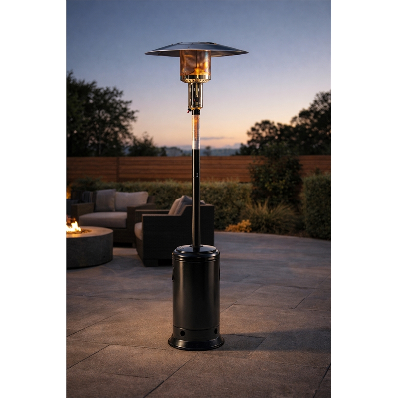 Origins by Alpine Solara Standing Patio Heater in Hammered Black
