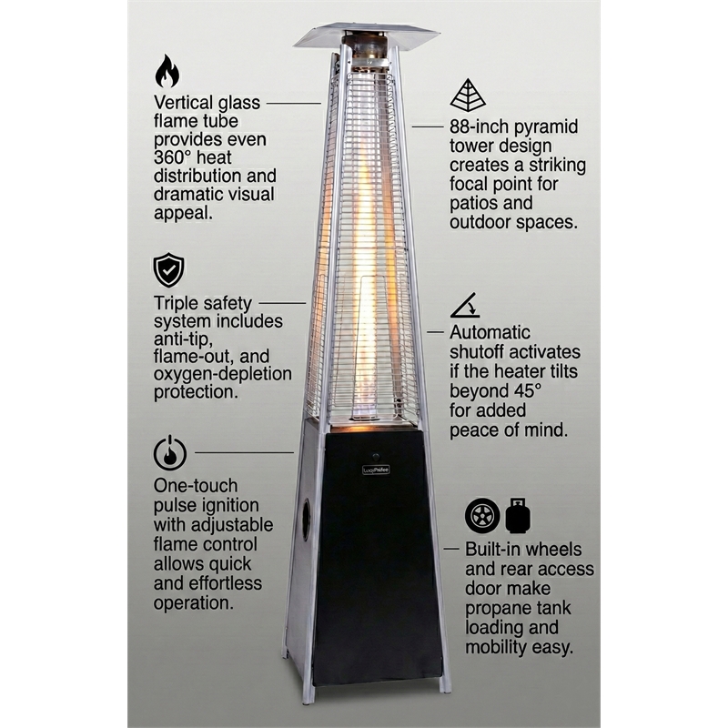 Origins by Alpine Apex Flame Outdoor Flame Heater in Mocha Brown