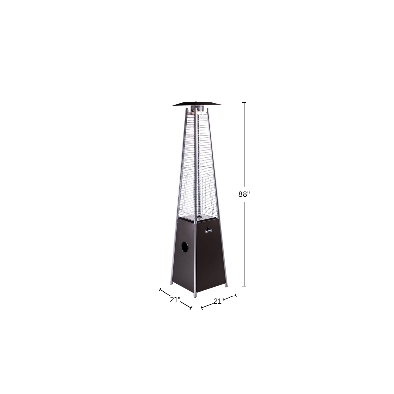 Origins by Alpine Apex Flame Outdoor Flame Heater in Mocha Brown