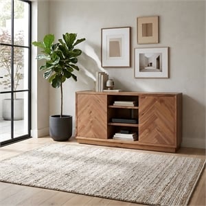 Origins by Alpine Russo 60&quot Sideboard - Honey Walnut