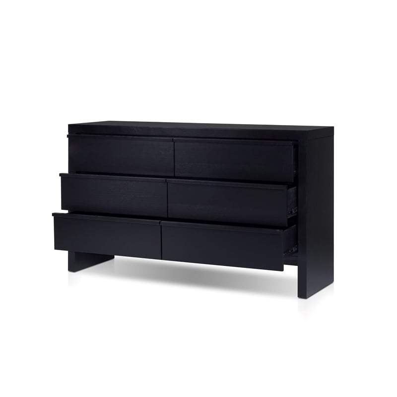 Origins by Alpine Flo Wood 6 Drawer Dresser - Black