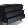 Origins by Alpine Flo Wood 6 Drawer Dresser - Black