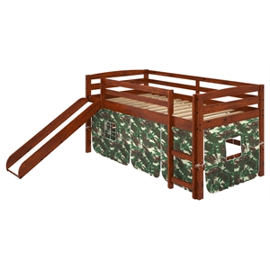 Chelsea Home Furniture Aria Camo Tent Loft Bed with Slide And Ladder
