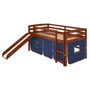 Chelsea Home Furniture Aria Blue Tent Loft Bed with Slide And Ladder