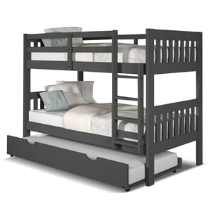 Chelsea Home Furniture Dayton Twin Over Twin Mission Bunk Bed w/ Trundle Unit