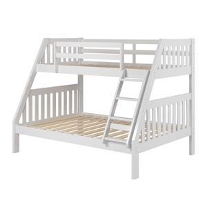 Bonnie Wood Twin Over Full Mission Bunk Bed in White